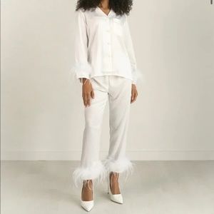 BON VIVIANN Cloud Feather Daydreamer Pajamas - White - XS - GREAT CONDITION!
